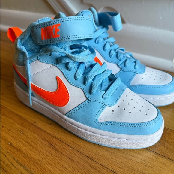 Nike Other - Nike Sky Blue Sneakers with Orange Accents
